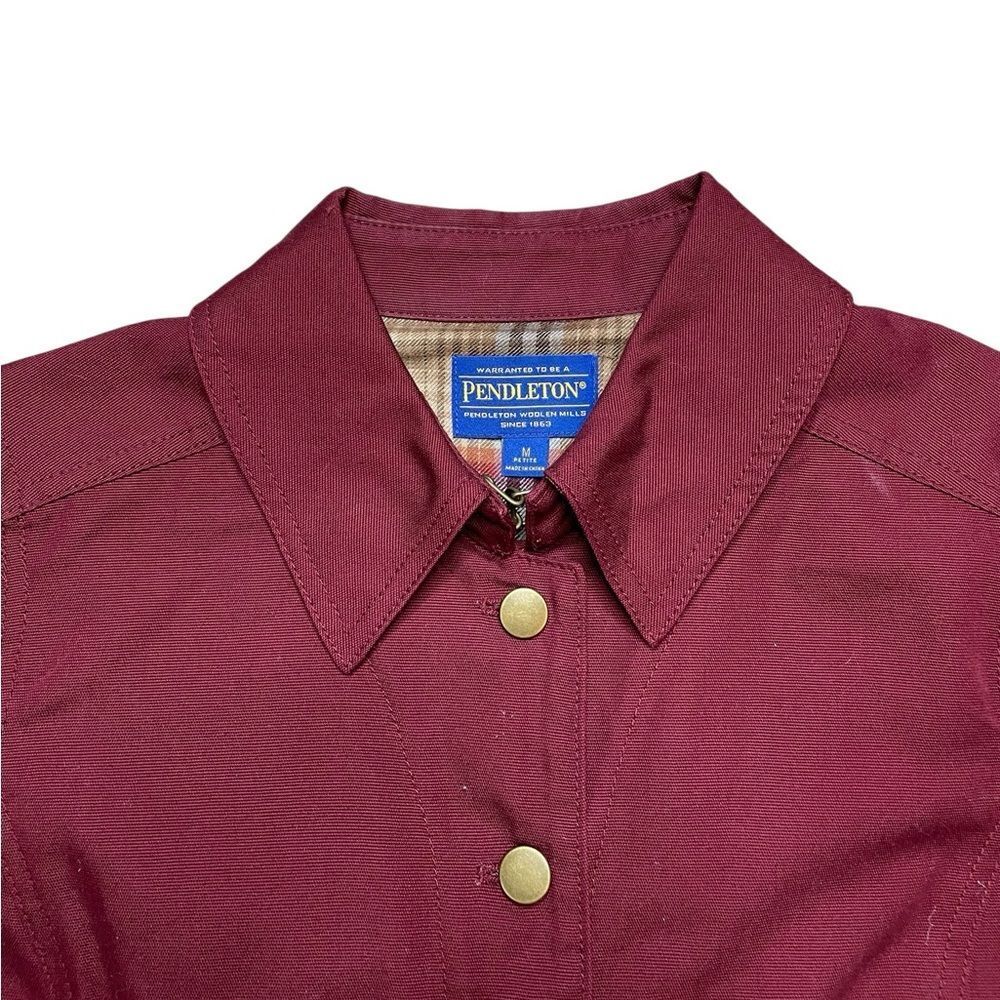 Pendleton Red Utility Jacket Structured Tailored … - image 4